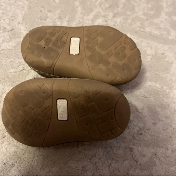 BiBi Tan and Brown Baby Walker Shoes Size 5.5 - Picture 6 of 9